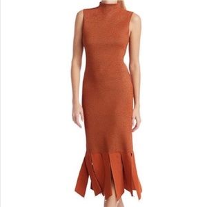 STAUD Glitter Sheath Dress with pearls